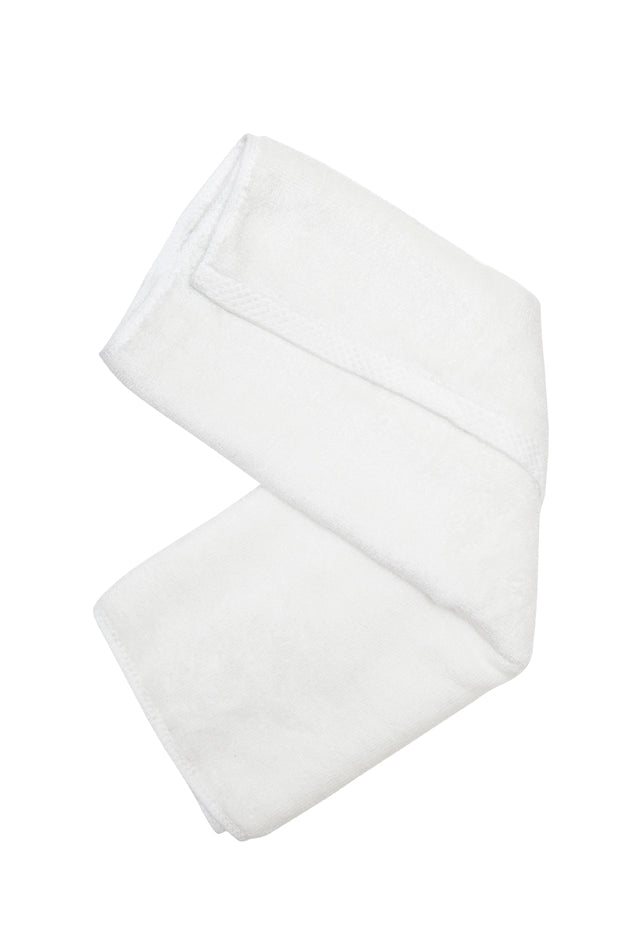 Bamboo Hand Towel - White - Front