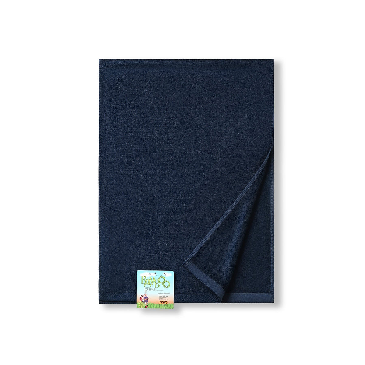 Bamboo Fitness Towel - Navy Blue - Front