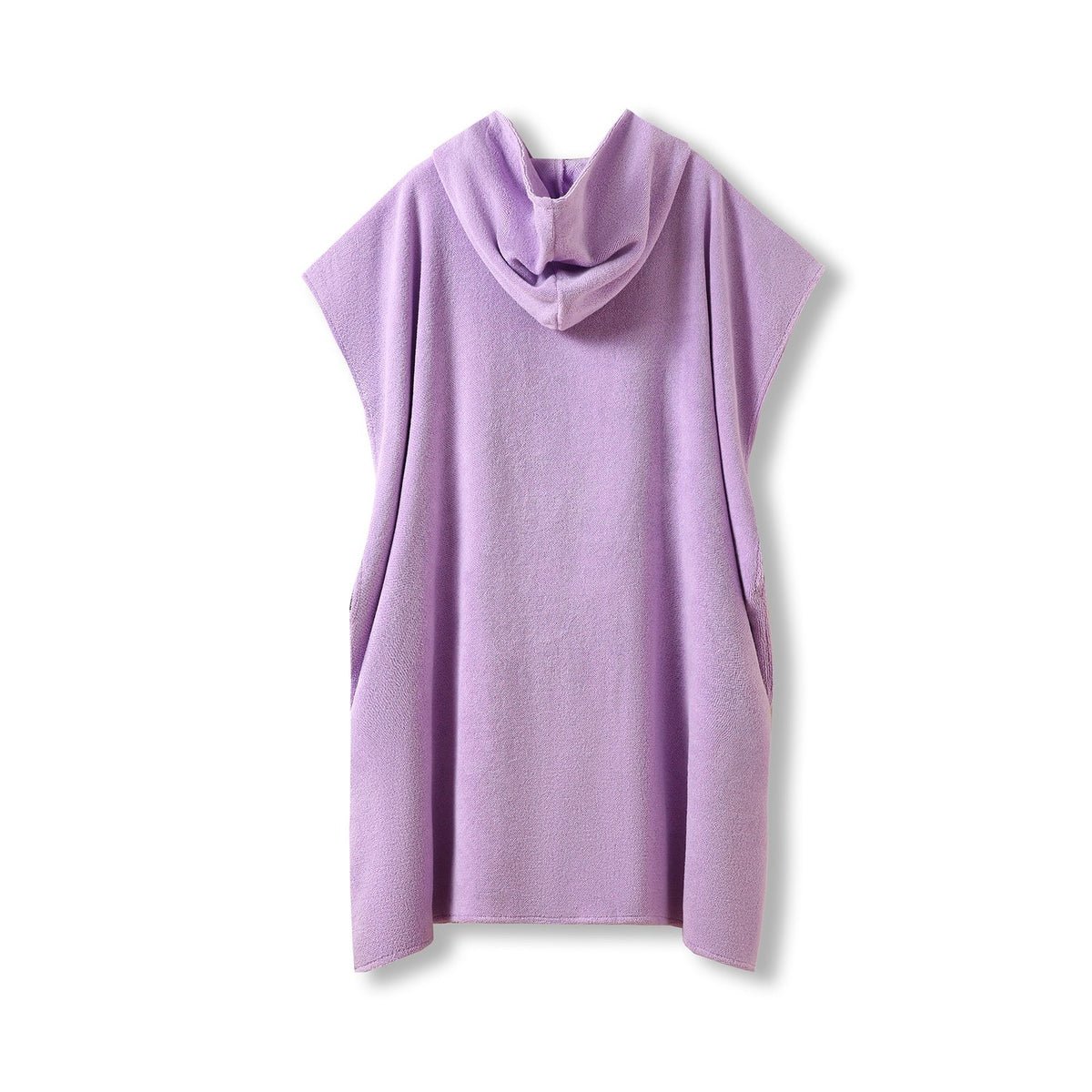 Adult's 380gsm 100% cotton hooded towel with kangaroo pocket - Lavender - Back