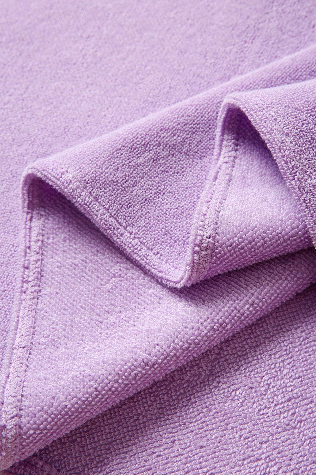 Adult's 380gsm 100% cotton hooded towel with kangaroo pocket - Lavender - View