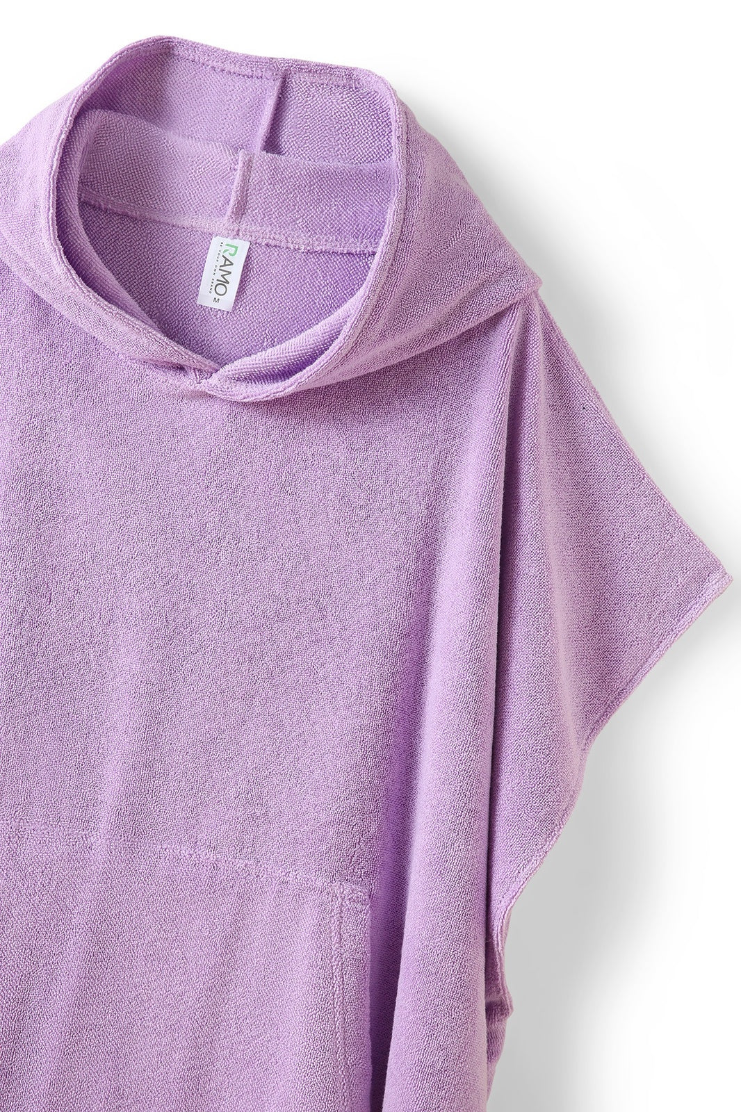 Adult's 380gsm 100% cotton hooded towel with kangaroo pocket - Lavender - View