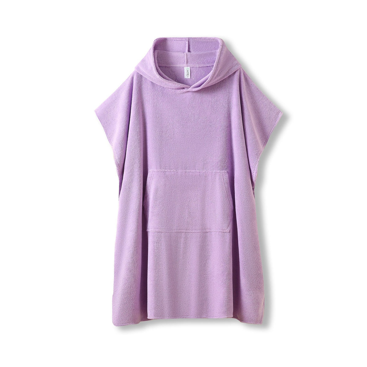Adult's 380gsm 100% cotton hooded towel with kangaroo pocket - Lavender - Front