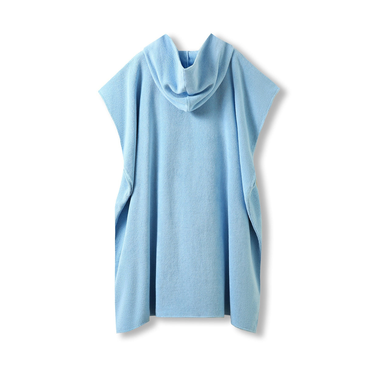 Adult's 380gsm 100% cotton hooded towel with kangaroo pocket - Sky Blue - Back