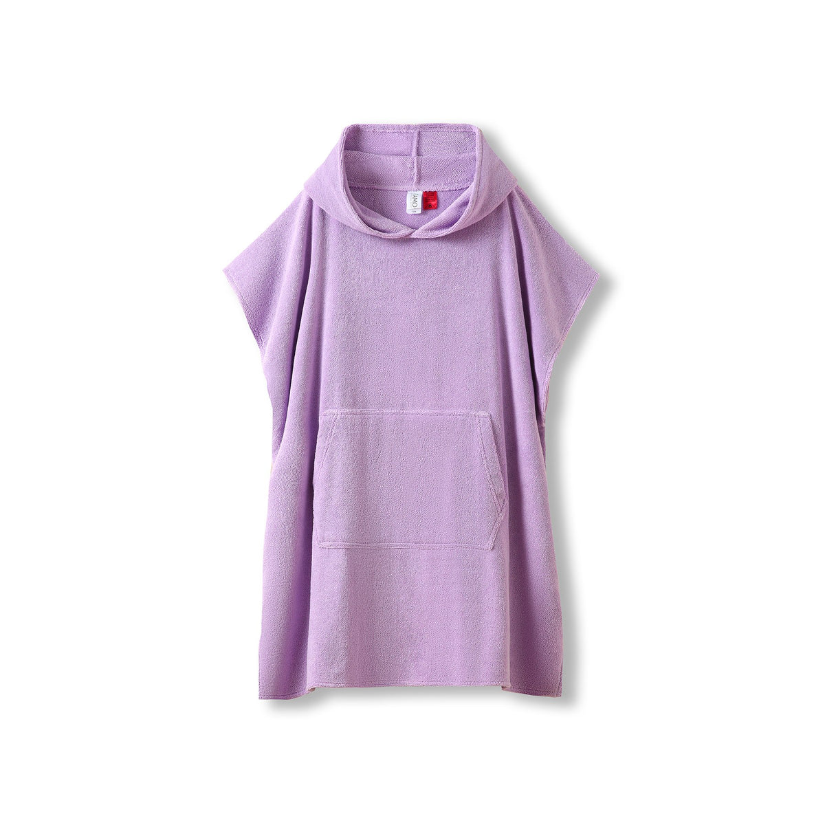 Kid's 380gsm Heavy weight Cotton hooded towel with kangaroo pocket - Lavender - Front
