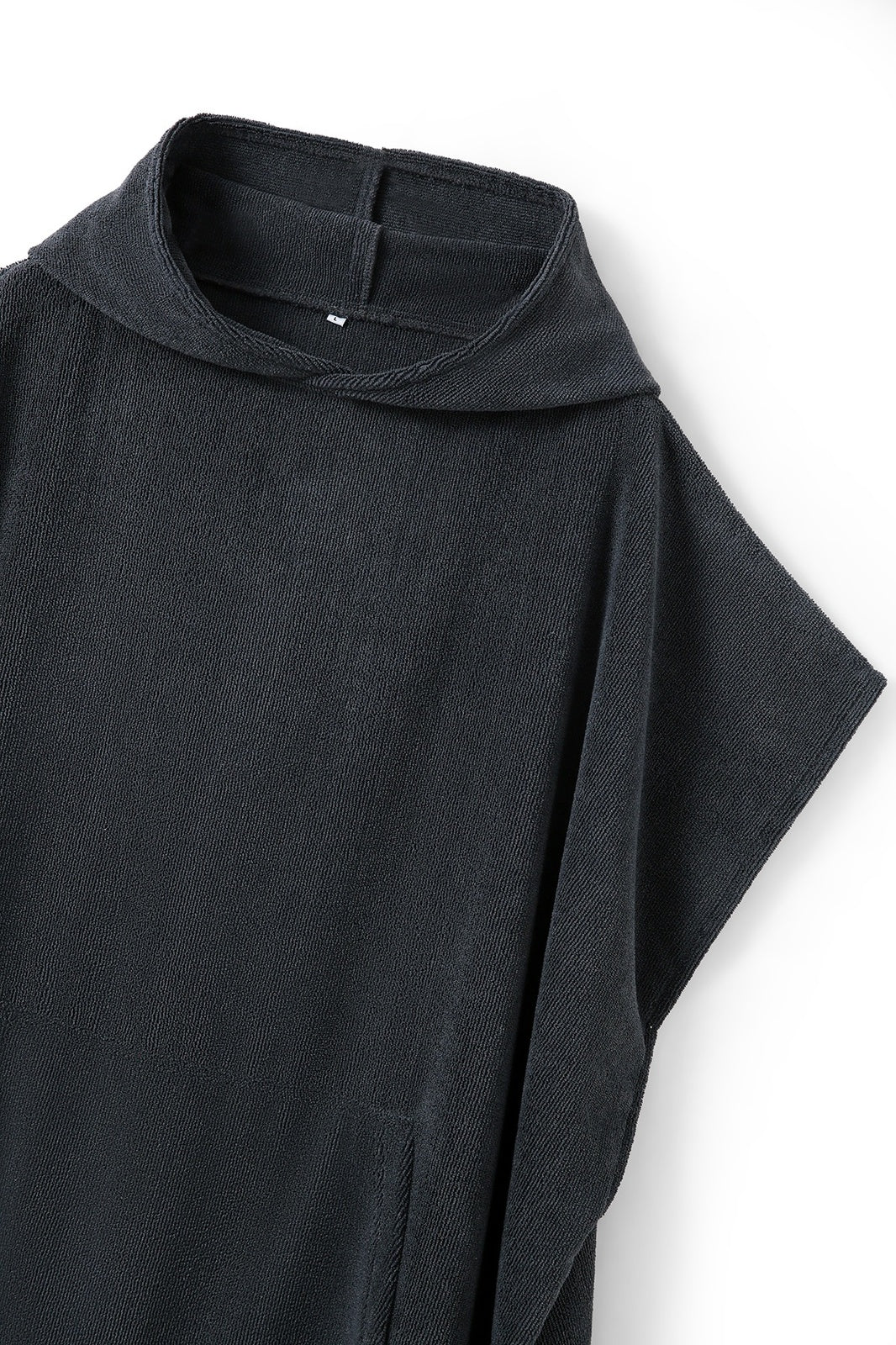 Adult's 300gsm polyester/nylon hooded towel with kangaroo pocket - Charcoal - View