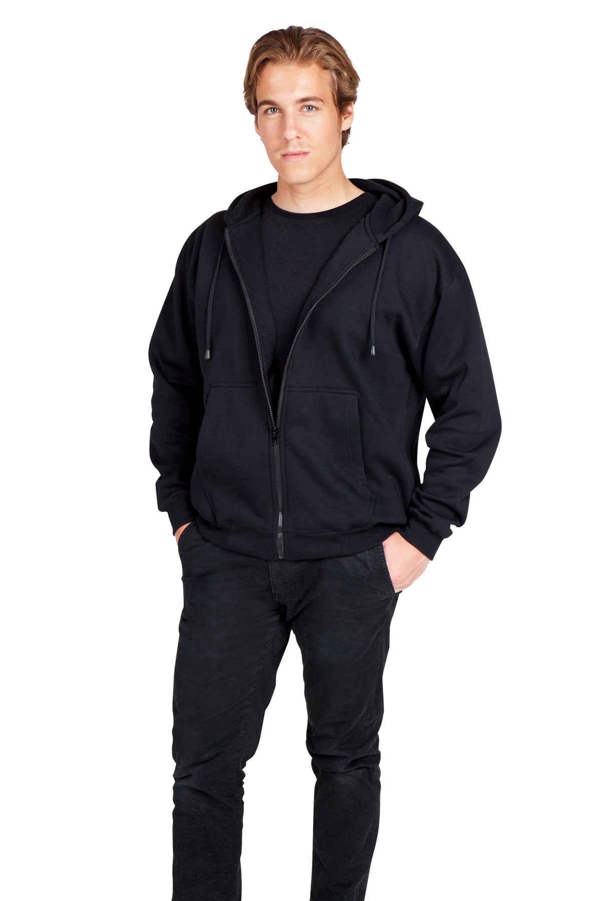 Mens Zip Hoodies with Pocket - view