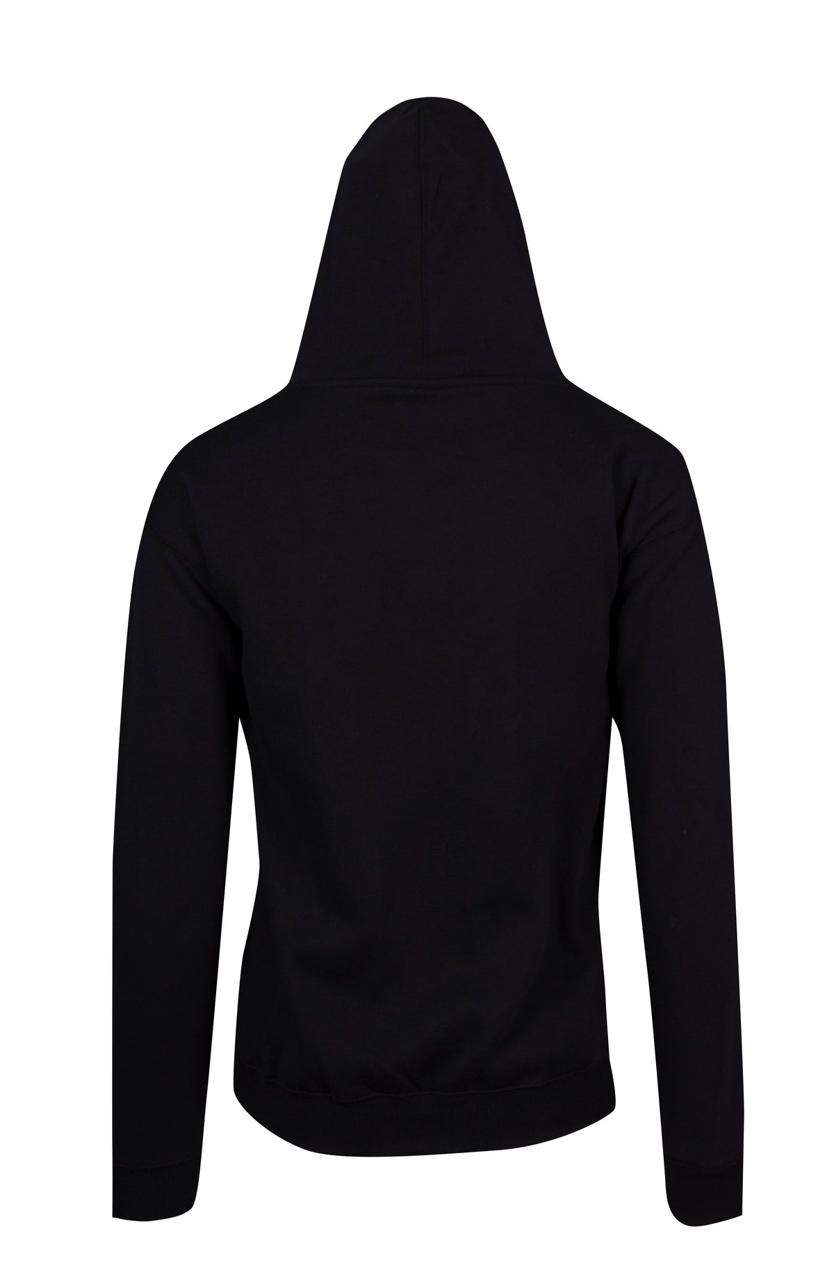 Mens Zip Hoodies with Pocket - Black - Back