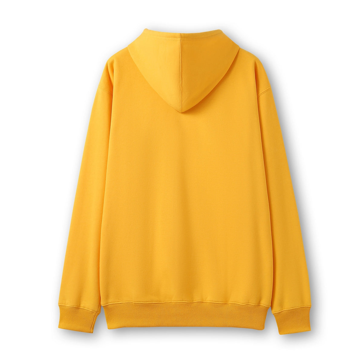 Mens Zip Hoodies with Pocket - Gold - Back
