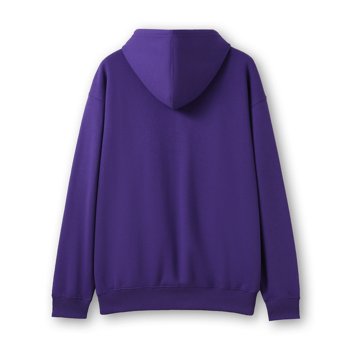 Mens Zip Hoodies with Pocket - Grape - Back