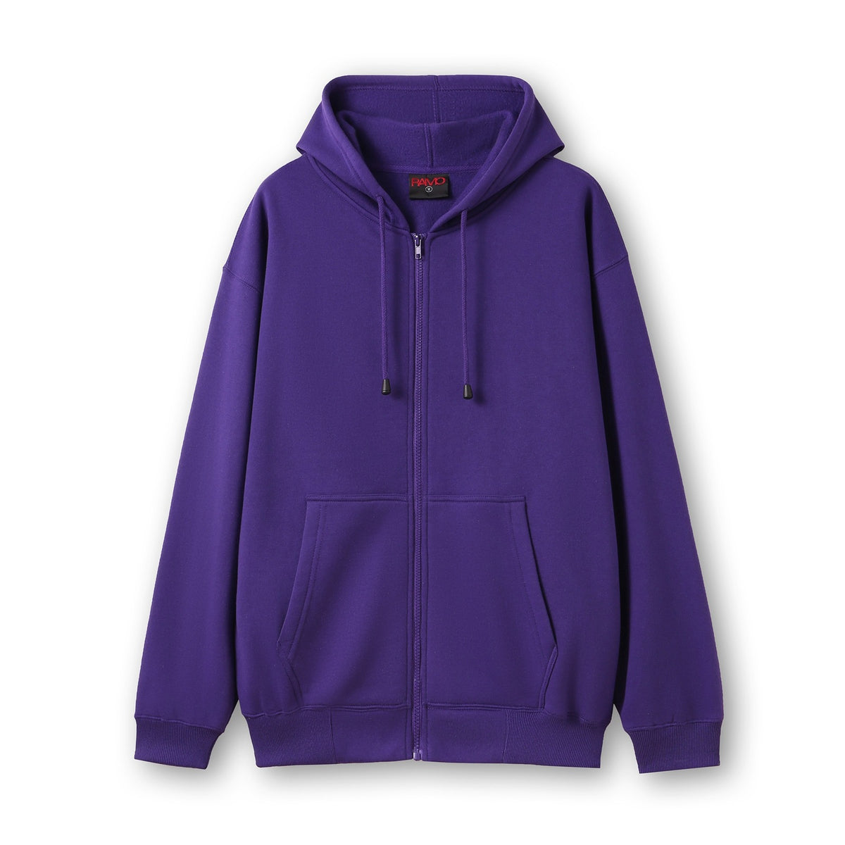 Mens Zip Hoodies with Pocket - Grape - Front