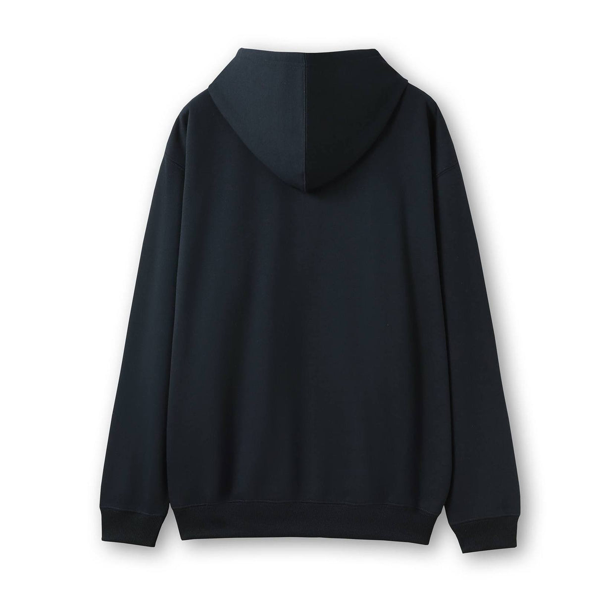 Mens Zip Hoodies with Pocket - Navy Blue - Back