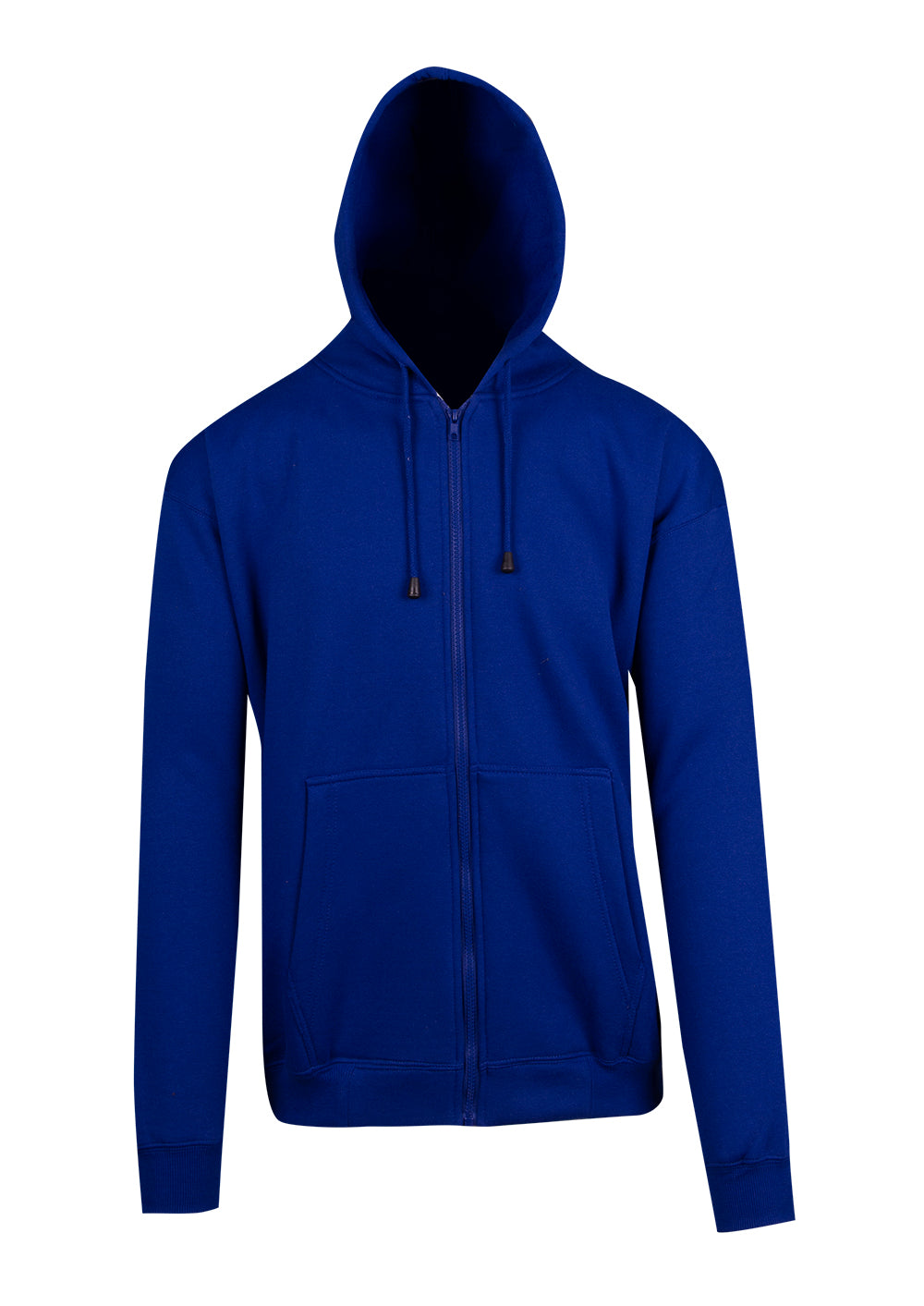 Mens Zip Hoodies with Pocket - Royal Blue - Front
