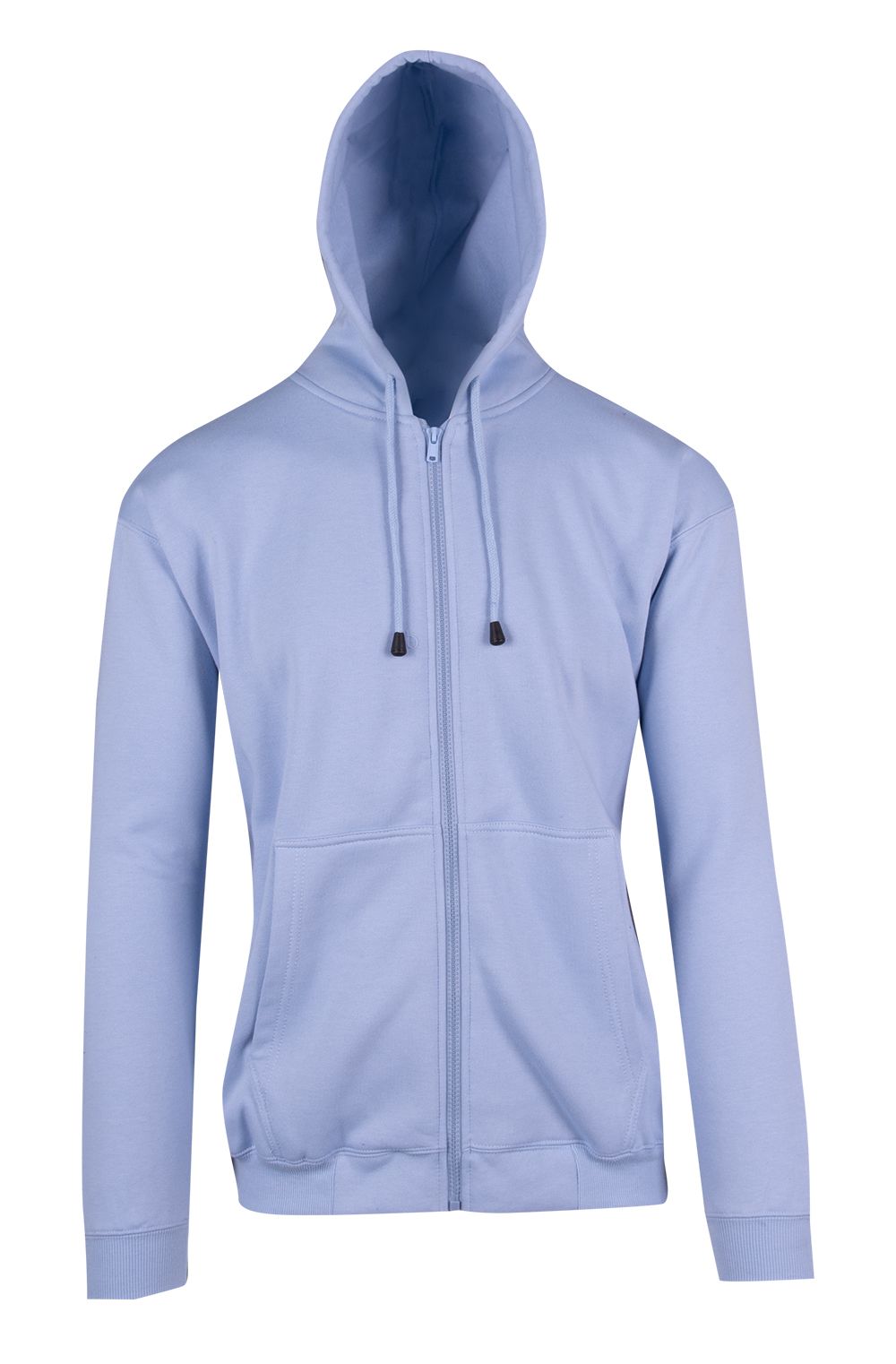 Mens Zip Hoodies with Pocket - Sky Blue - Front