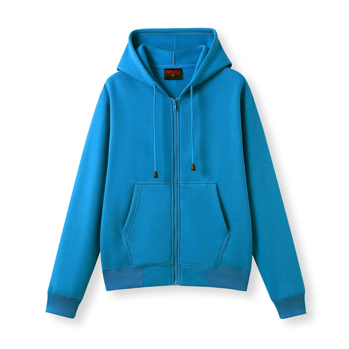 Womens/Juniors Zipper Hoodies with Pocket - Azure - Front