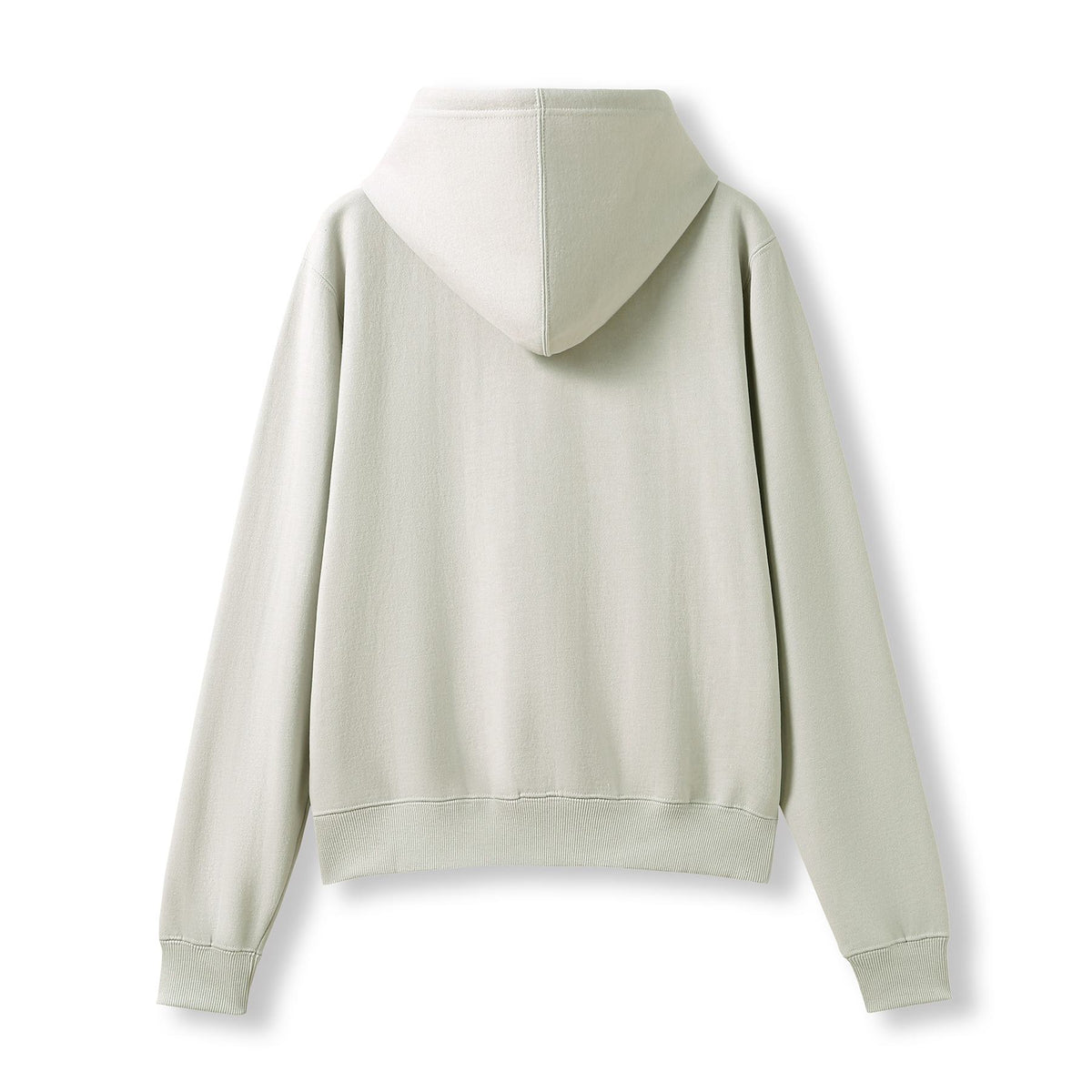 Womens/Juniors Zipper Hoodies with Pocket - Beige - Back