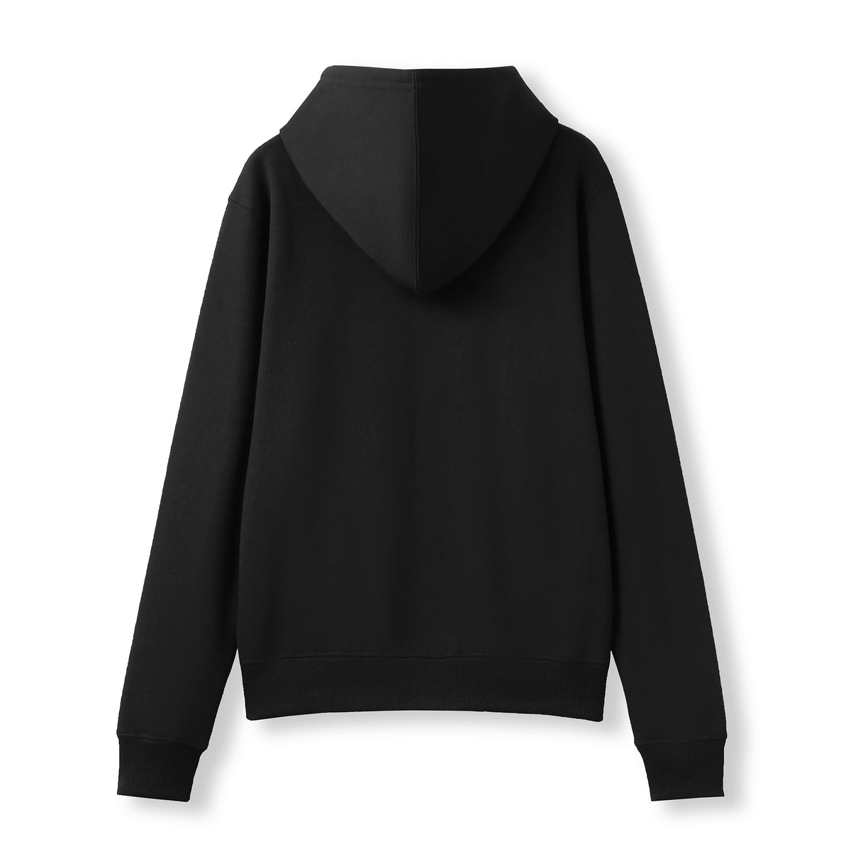 Womens/Juniors Zipper Hoodies with Pocket - Black - Back
