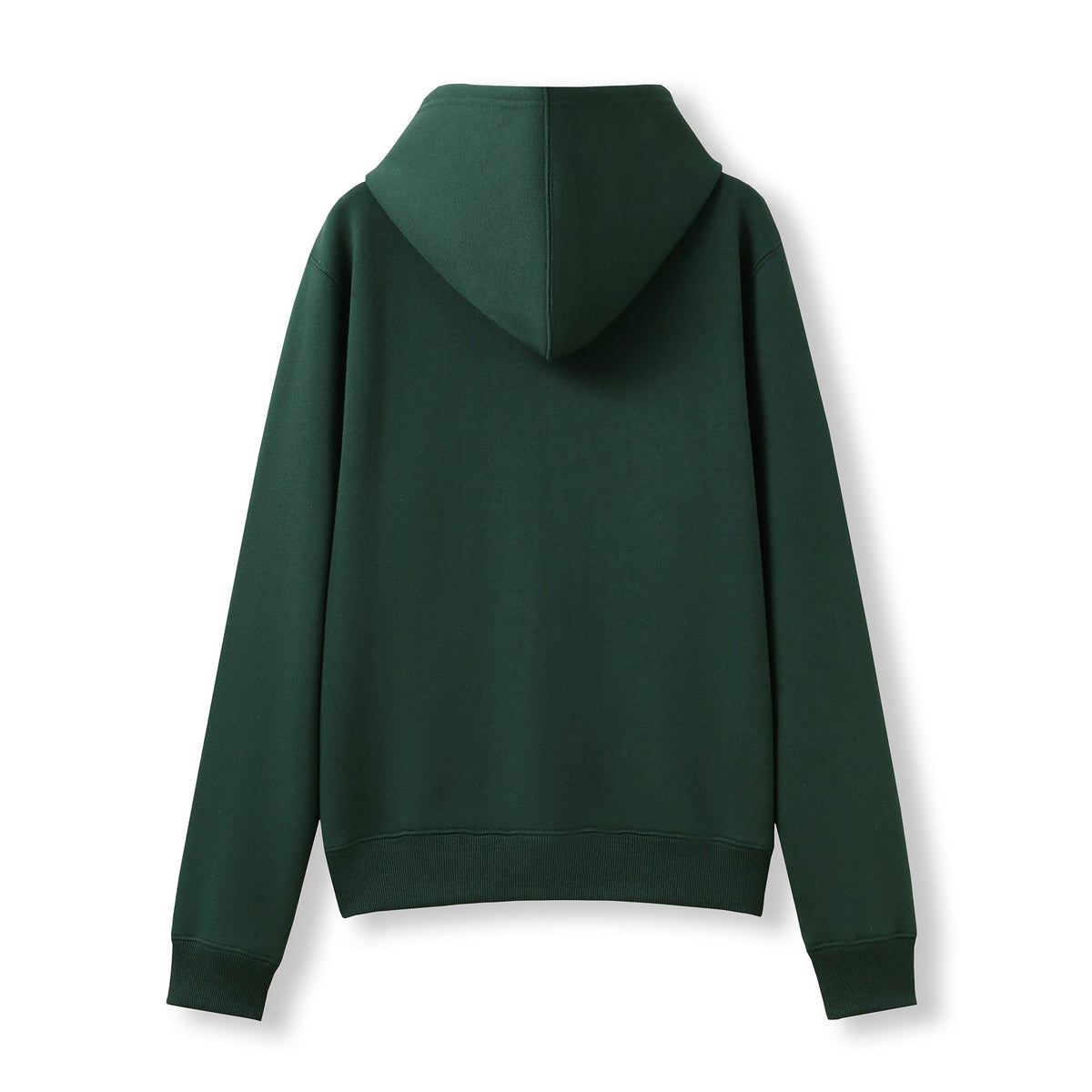 Womens/Juniors Zipper Hoodies with Pocket - Bottle Green - Back