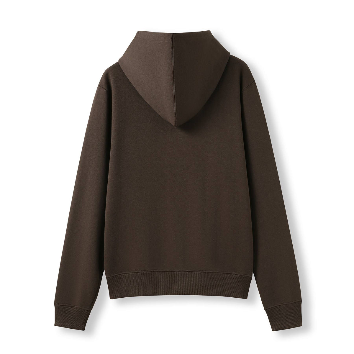 Womens/Juniors Zipper Hoodies with Pocket - Brown - Back