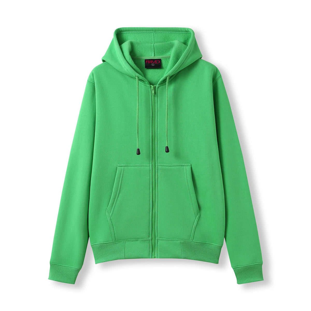 Womens/Juniors Zipper Hoodies with Pocket - Emerald Green - Front