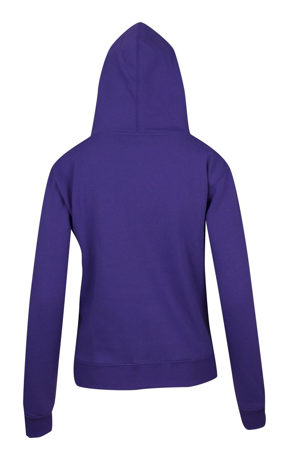 Womens/Juniors Zipper Hoodies with Pocket - Grape - Back