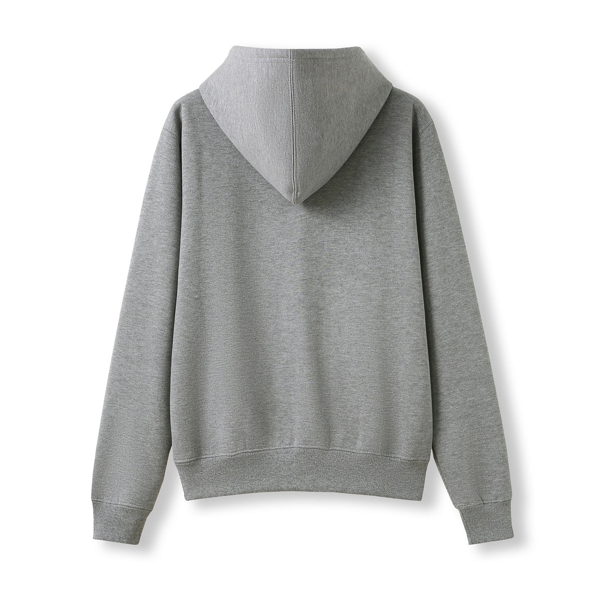 Womens/Juniors Zipper Hoodies with Pocket - Grey Marl - Back