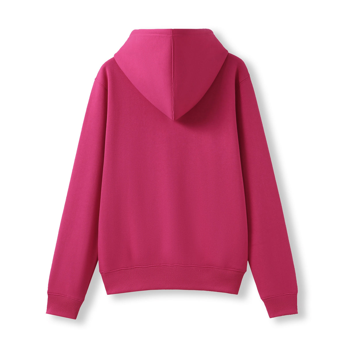 Womens/Juniors Zipper Hoodies with Pocket - Hot Pink - Back