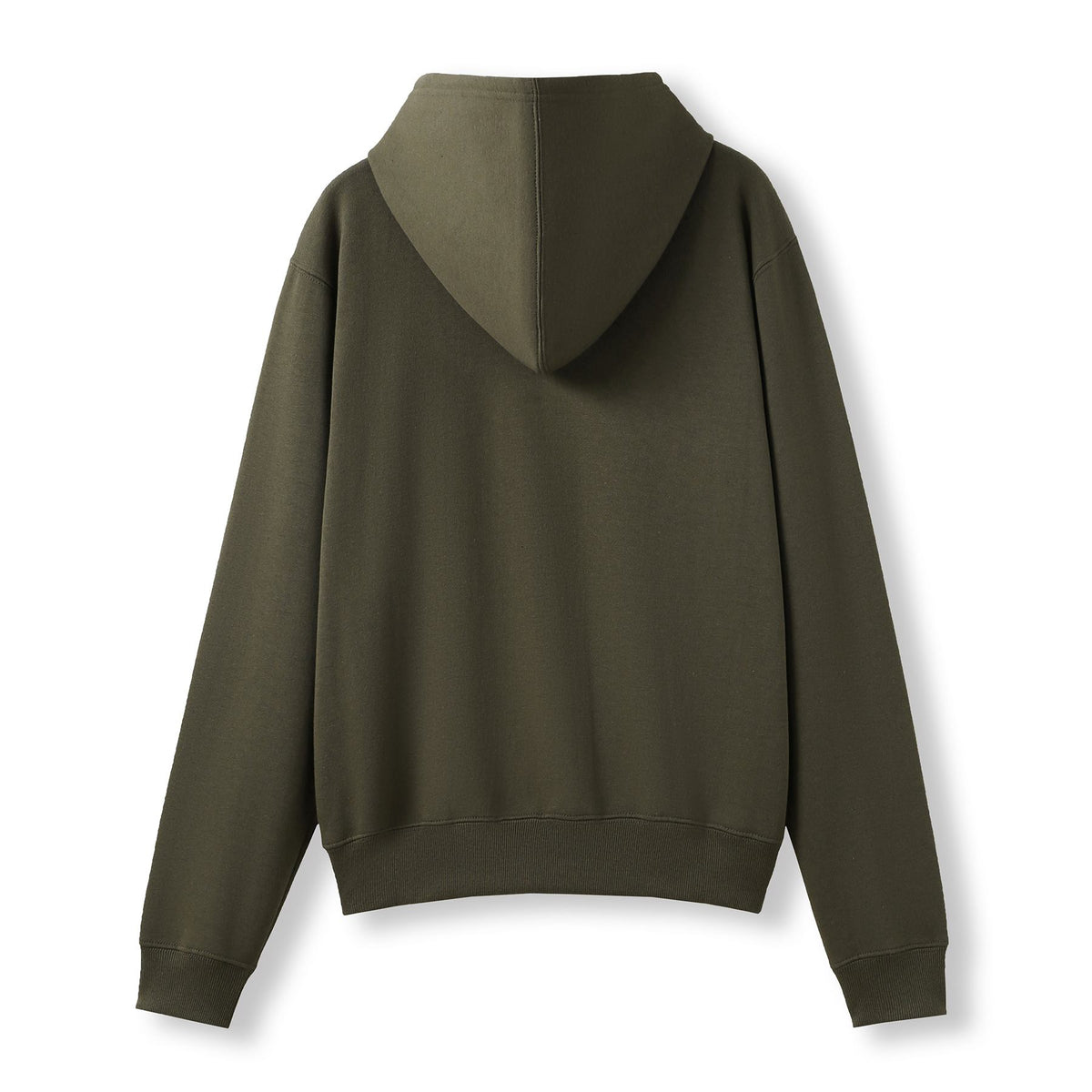 Womens/Juniors Zipper Hoodies with Pocket - Khaki - Back