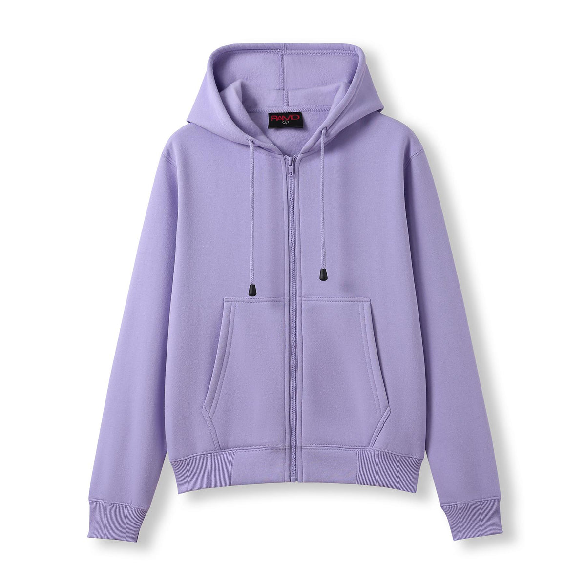 Womens/Juniors Zipper Hoodies with Pocket - Lavender - Front