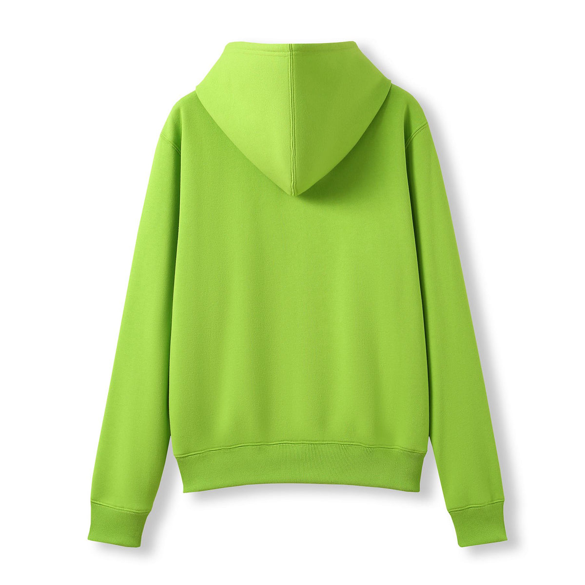 Womens/Juniors Zipper Hoodies with Pocket - Lime - Back