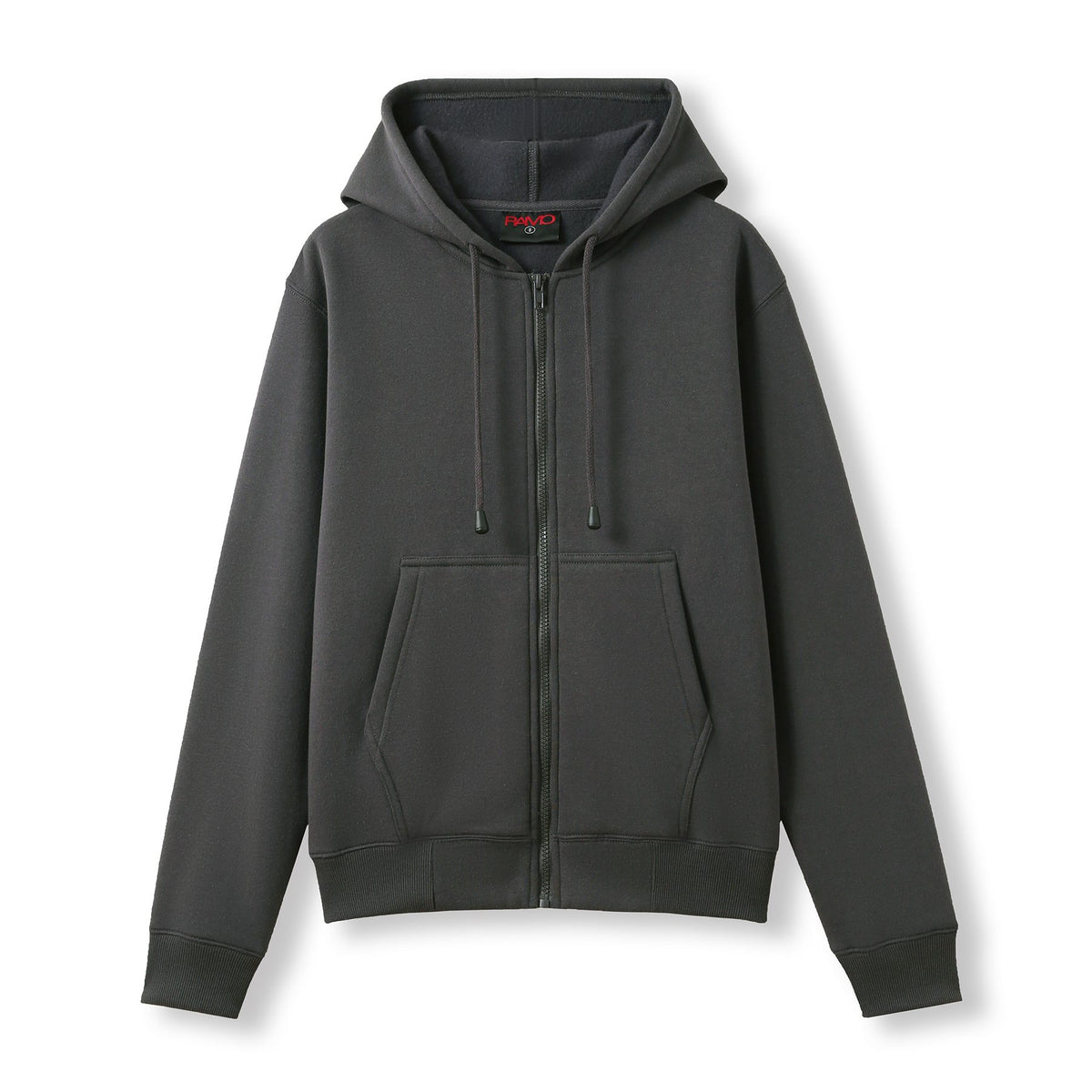 Womens/Juniors Zipper Hoodies with Pocket - New Charcoal - Front