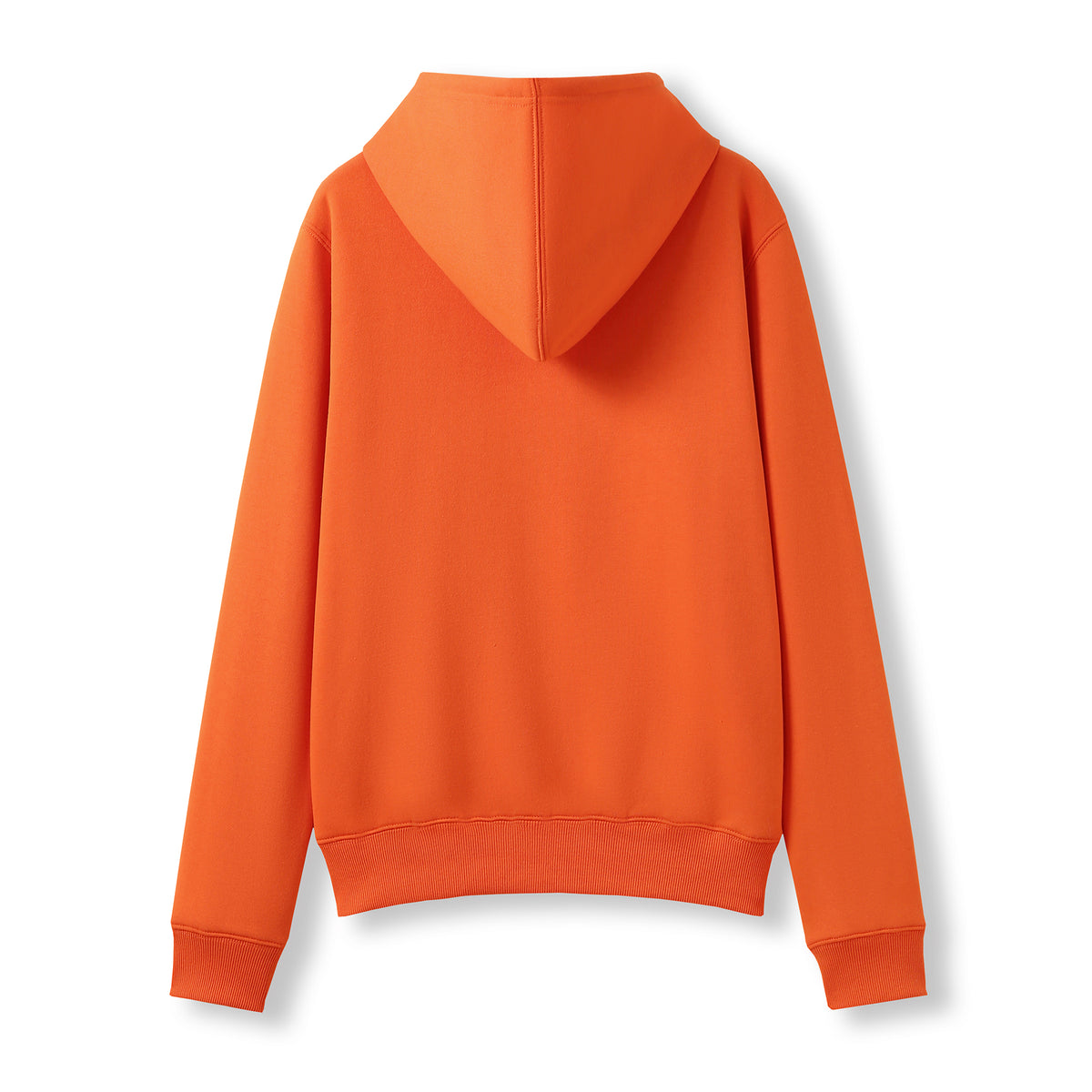 Womens/Juniors Zipper Hoodies with Pocket - Orange - Back