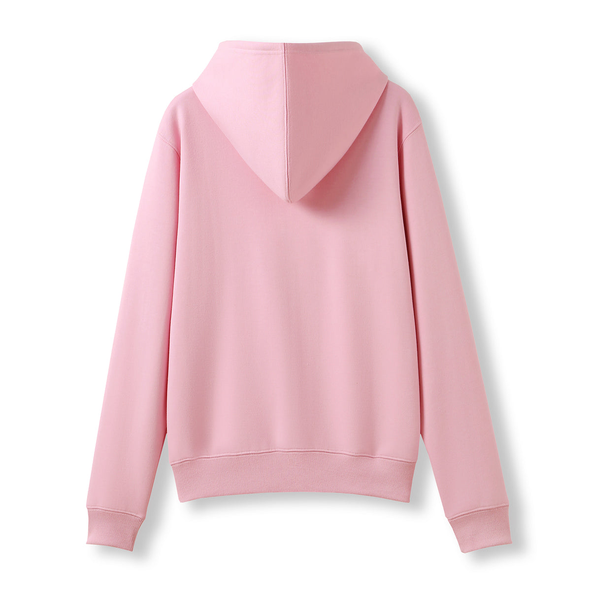 Womens/Juniors Zipper Hoodies with Pocket - Pink - Back