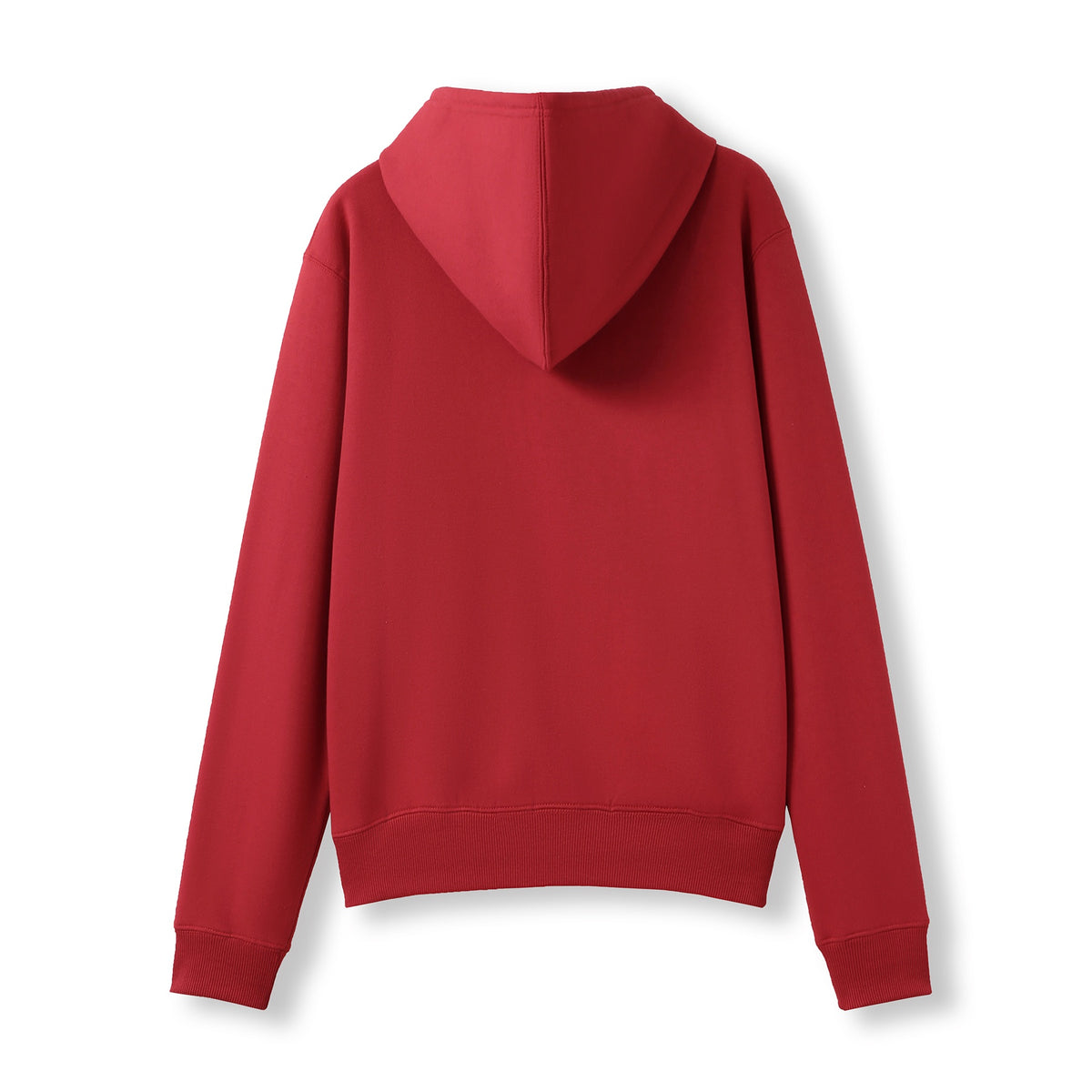 Womens/Juniors Zipper Hoodies with Pocket - Red - Back