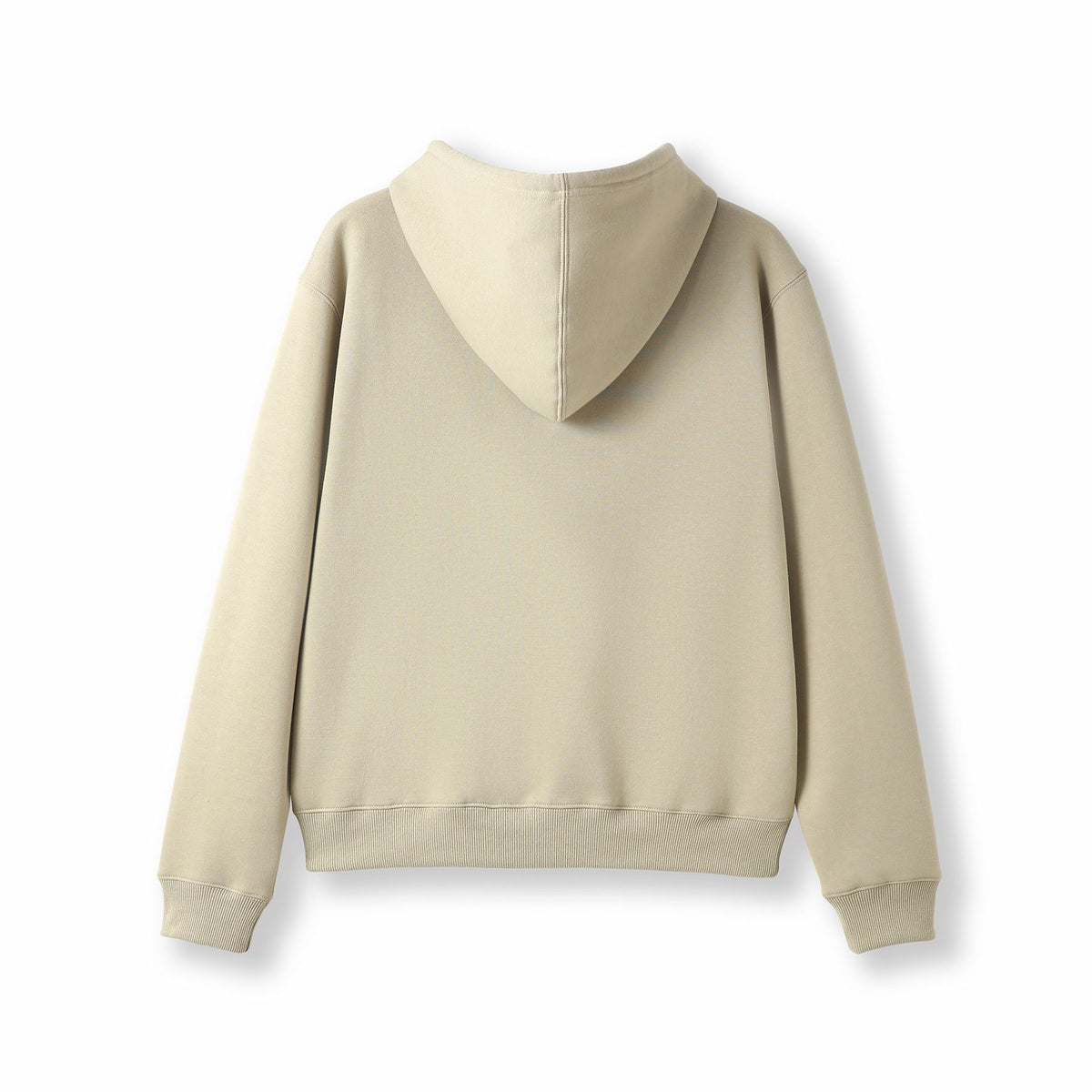 Womens/Juniors Zipper Hoodies with Pocket - Sand - Back