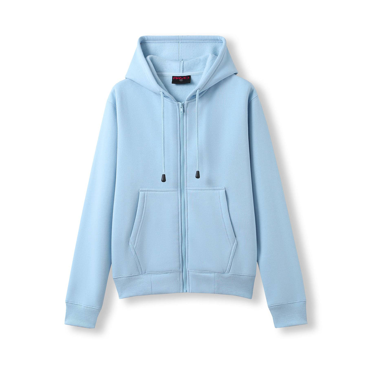 Womens/Juniors Zipper Hoodies with Pocket - Sky Blue - Front
