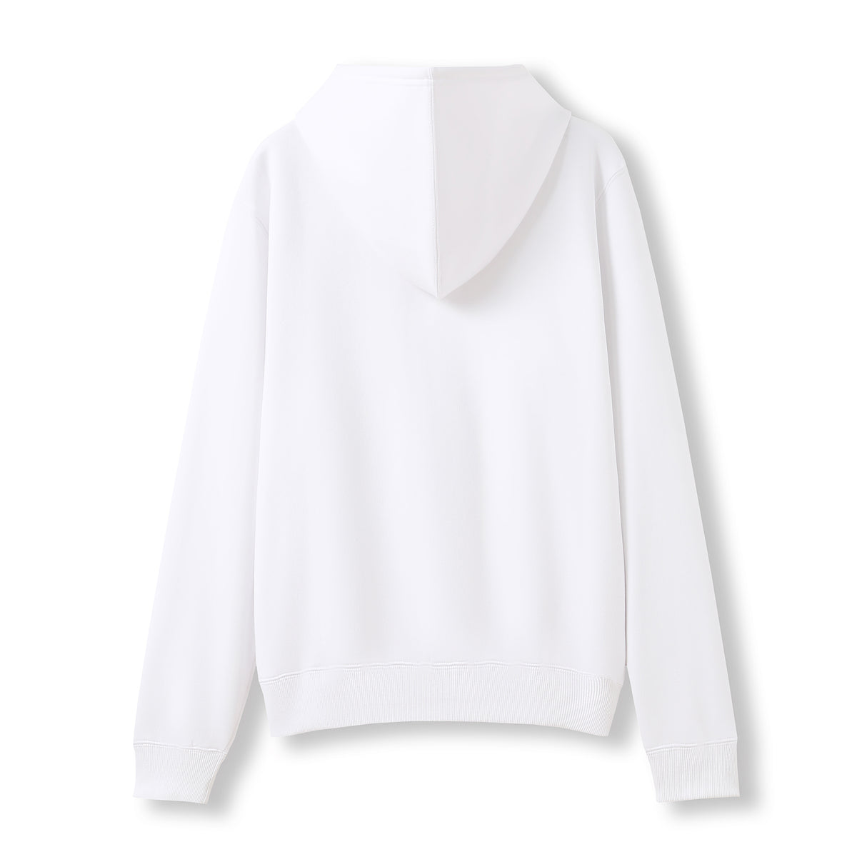 Womens/Juniors Zipper Hoodies with Pocket - White - Back