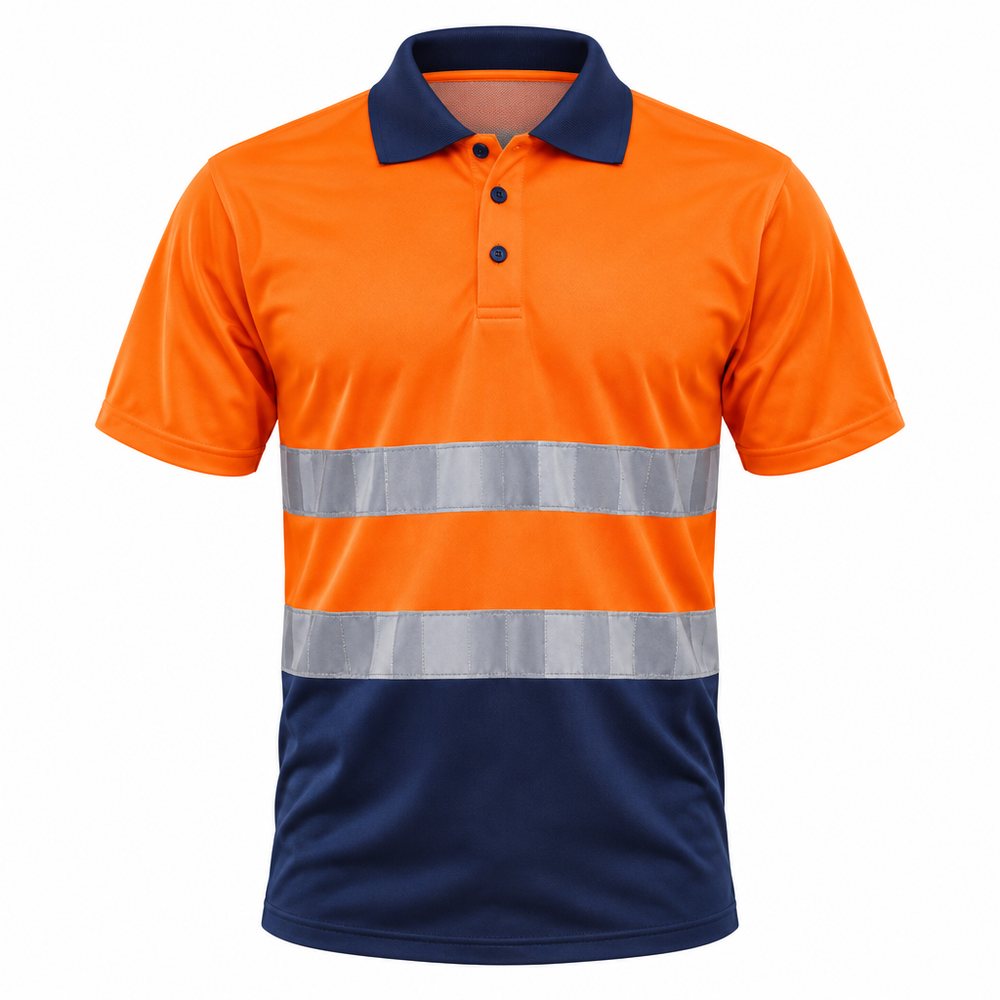 Custom sublimated mining civil polo mock-up