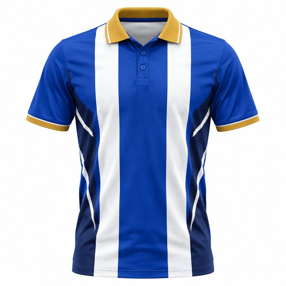 Custom sublimated soccer polo mock-up