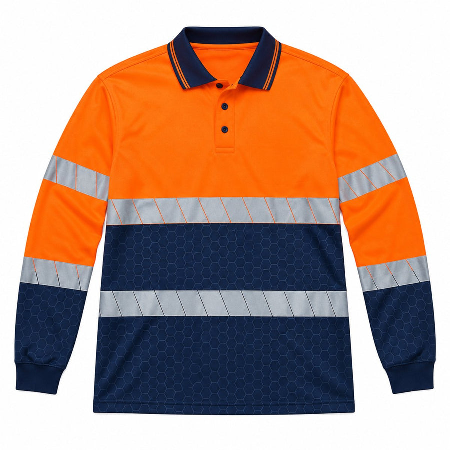 Long sleeve hi-vis polos